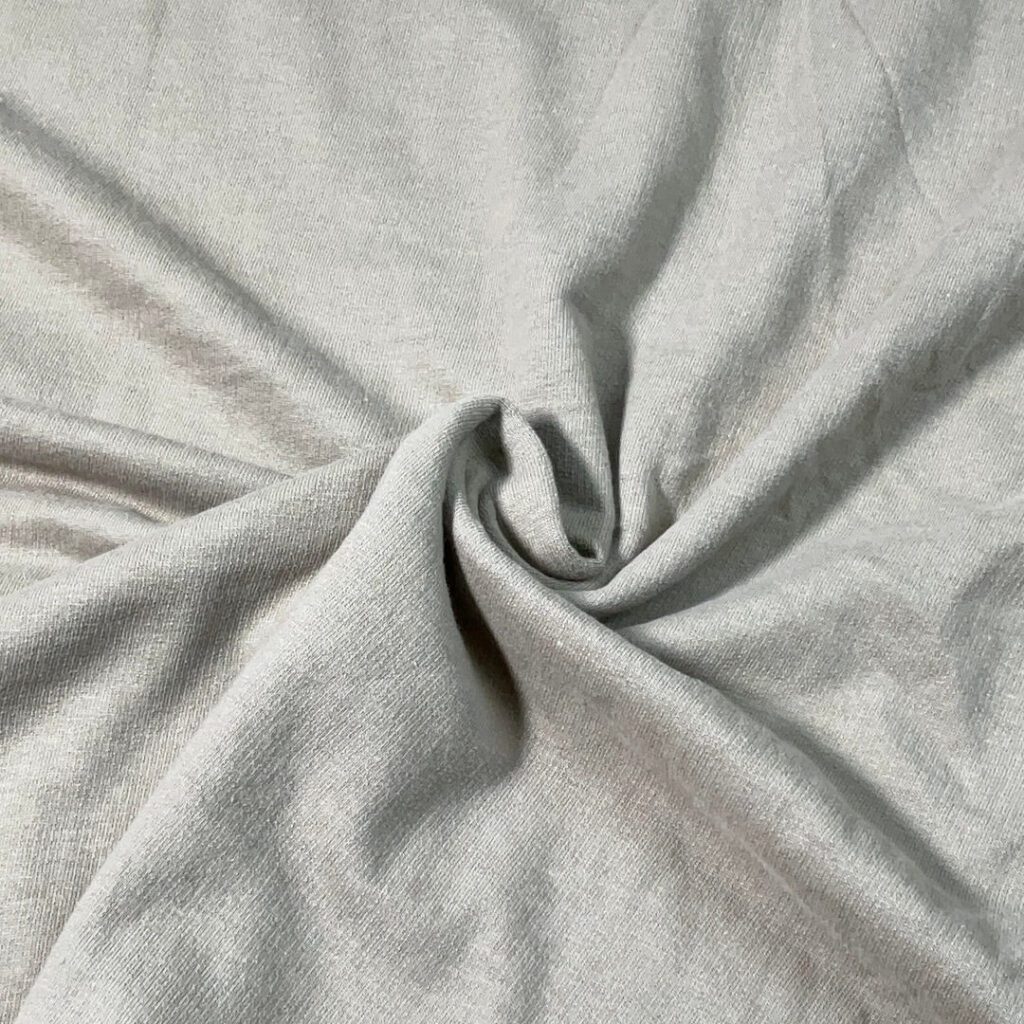 Grey cotton terry fabric