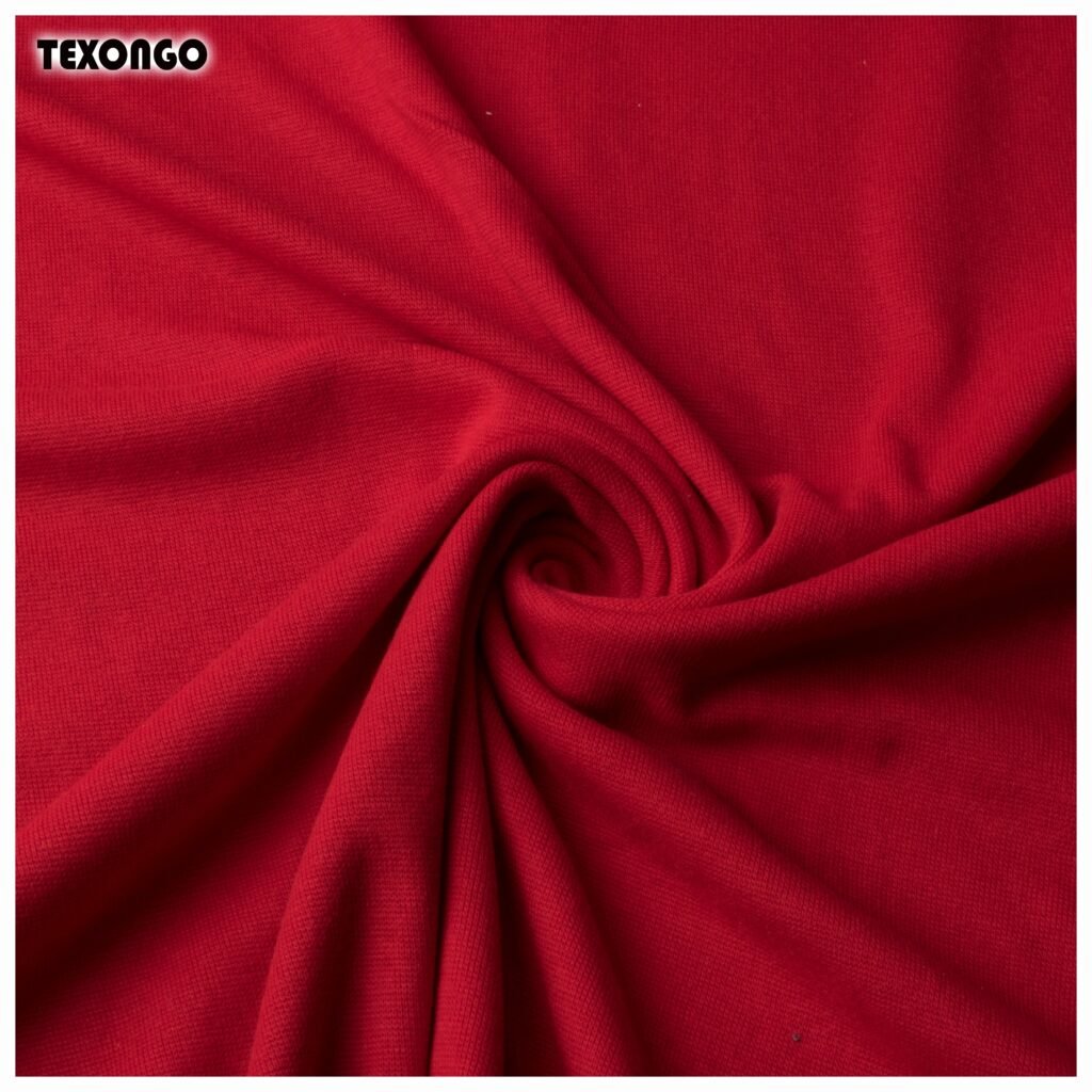 Red  SPANDEX RIB