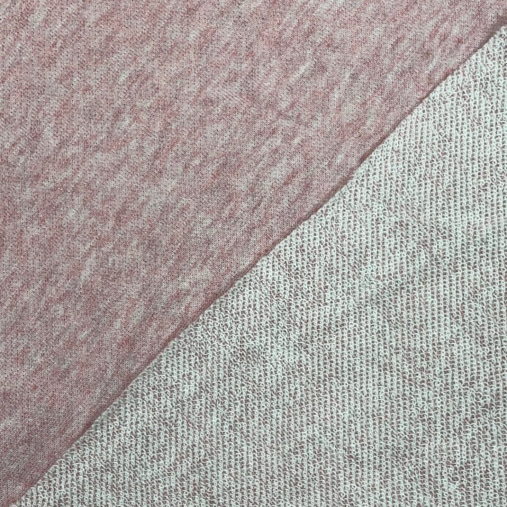PINK MALANGE POLYESTER COTTON TERRY