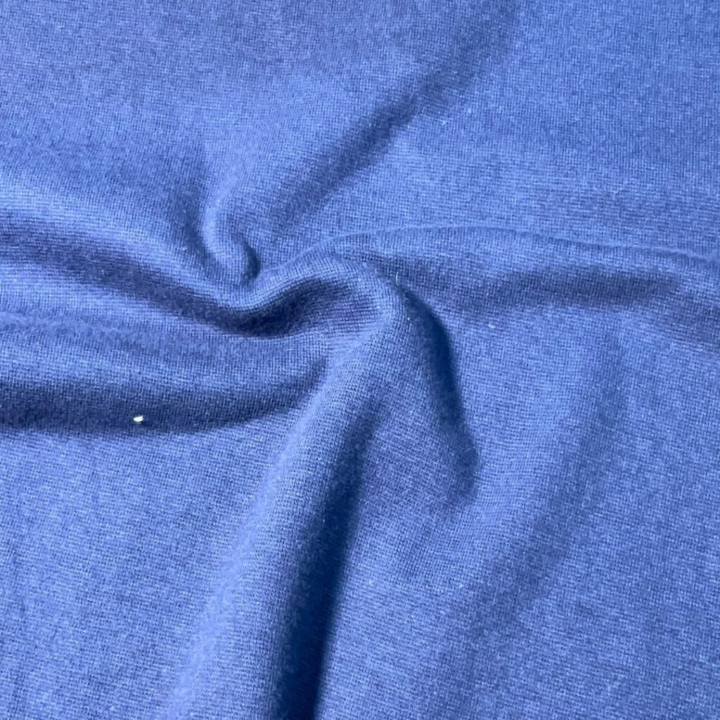 Navy Blue Cotton Spandex Rib